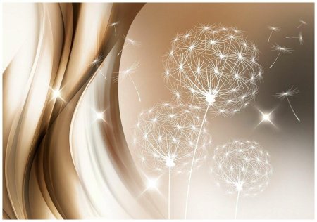 Одуванчики абстракция на холсте