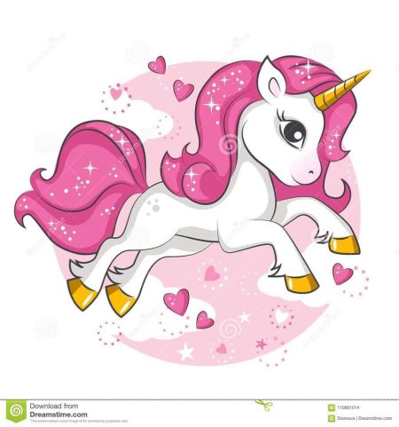 Единорог на белом фоне