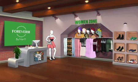 Фон гача магазин одежды