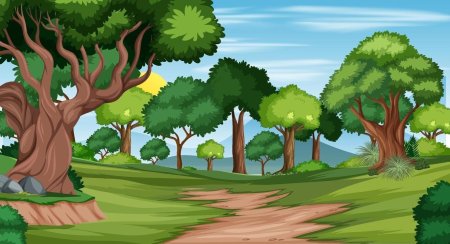 Лесная тропинка вектор