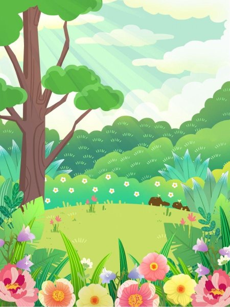 Фон леса для детей