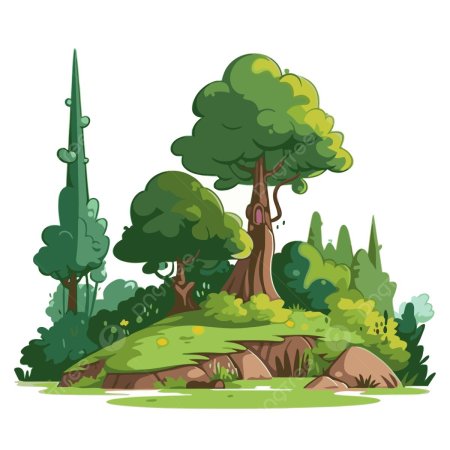 Лес рисунок для детей