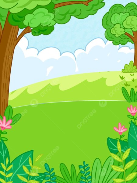 Лесной фон мультяшный