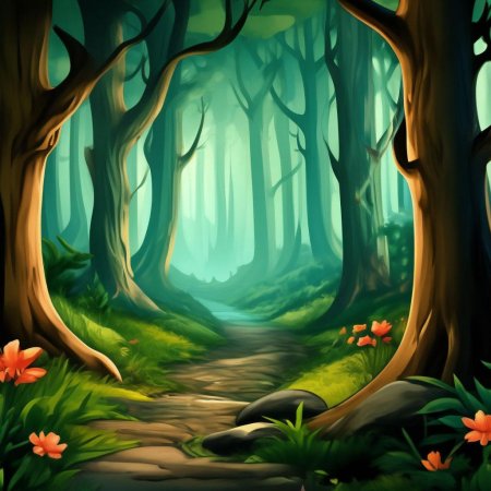 Фон леса для сказки