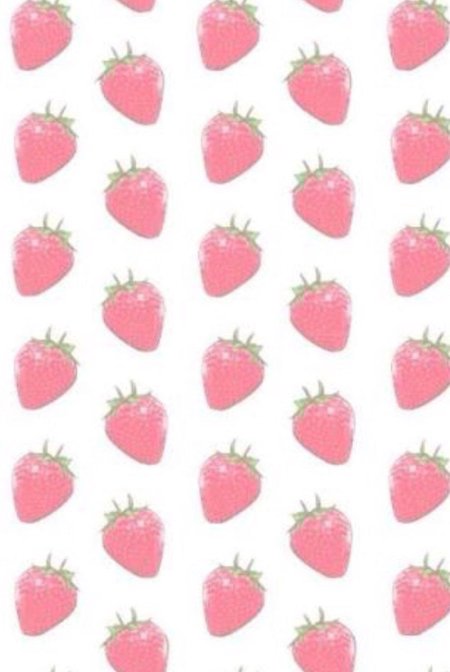 Розовые обои с клубникой
