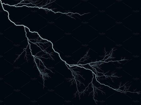 Черный фон с молниями