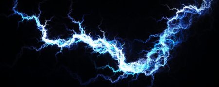 Черный фон с молниями