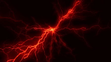 Молнии красные