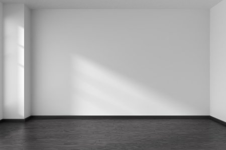 Пустая комната с серыми стенами
