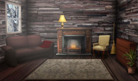Комната с камином
