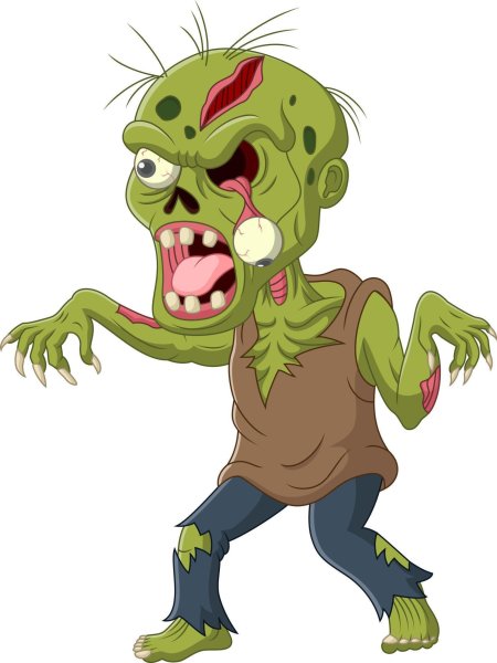 Зомби рисунки белый фон