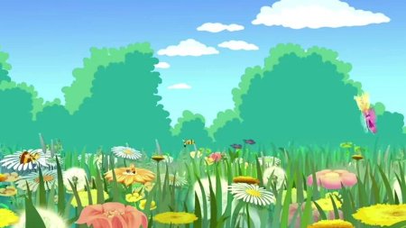 Цветочная поляна из лунтика