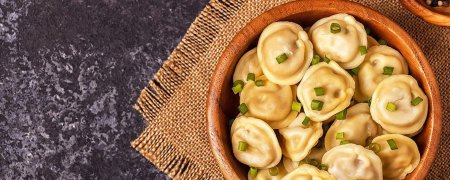 Красивая подача пельменей