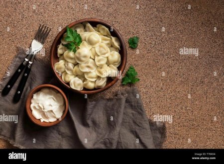 Пельмени вид сверху