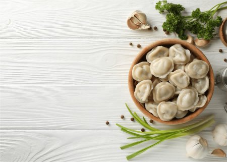 Пельмени вид сверху