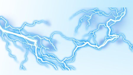 Молния на белом фоне