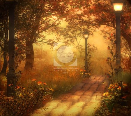 Осенний фон для фотошопа