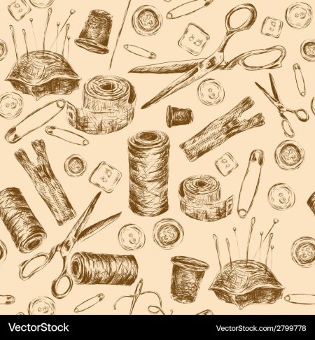 Нитки иголки ножницы