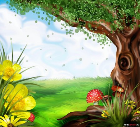 Сказочная поляна в лесу