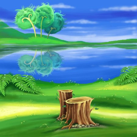 Лес мультяшный