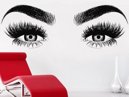 Макет для рекламы ресниц