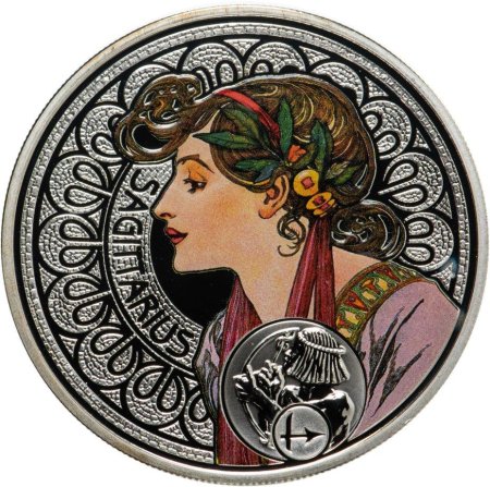 Альфонс Муха монета серебряная