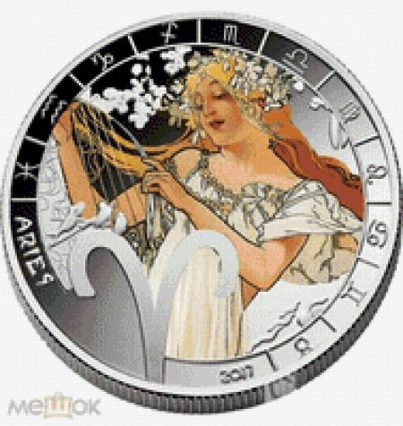 Альфонс Муха монета серебряная