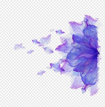 Прозрачные акварельные цветы