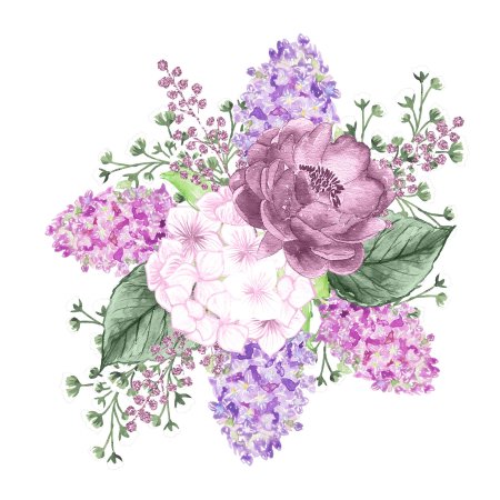 Букет "пионы и сирень"