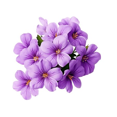 Сиреневые цветы на прозрачном фоне