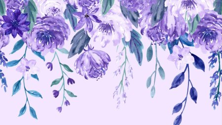 Акварельные фиолетовые цветы