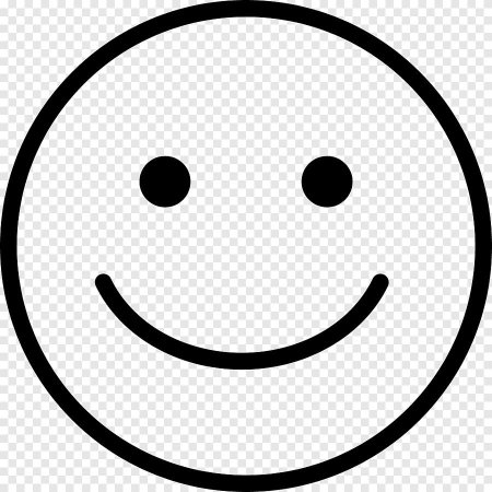 Нейтральный смайлик черно белый