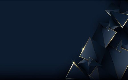 Черный фон с золотой геометрией