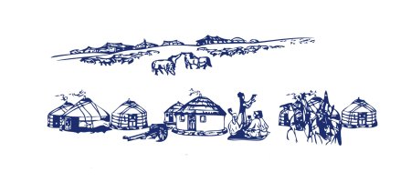 Бурятская юрта вектор