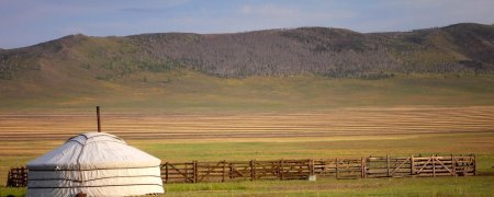 Юрты степь Монголия