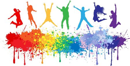 Цветные силуэты