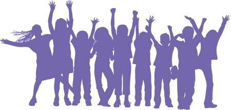 Цветные силуэты людей