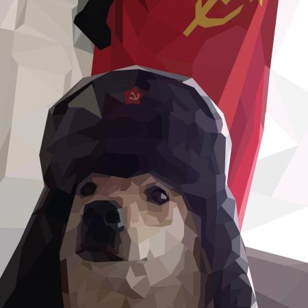 Собака в шапке ушанке ссср
