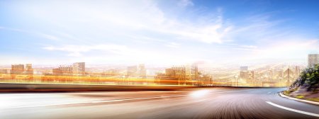 Дорога сбоку в городе