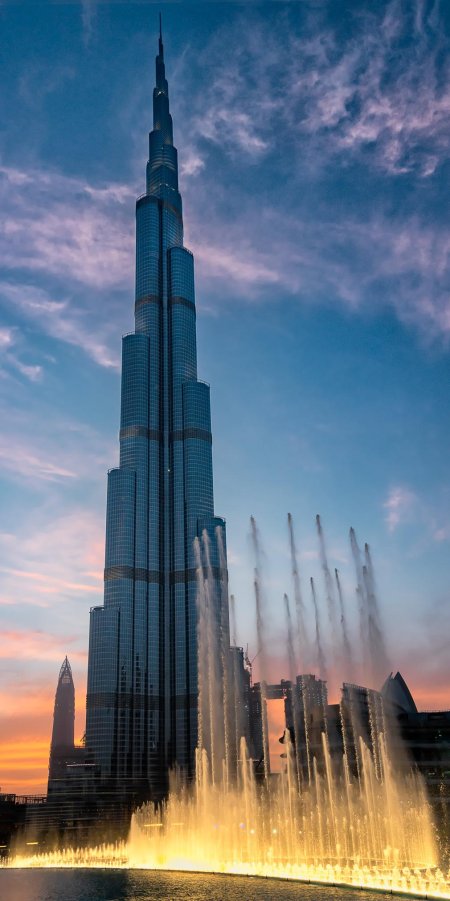 Башня бурдж халифа в дубае
