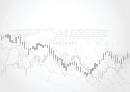 Трейдинг график на белом фоне