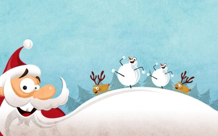 Дед Мороз выглядывает