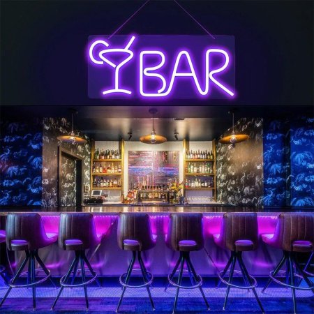 Неоновая вывеска для бара