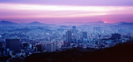 Южная Корея Сеул утро