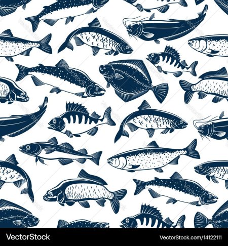 Рыба вектор паттерн