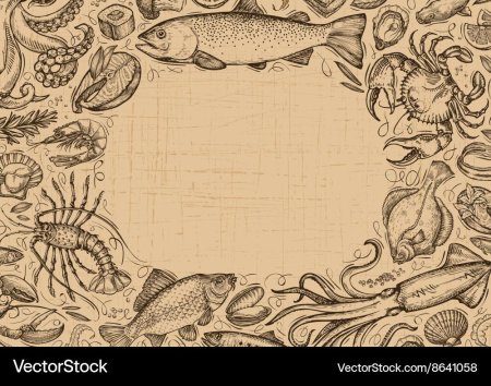 Фон для меню рыбного ресторана