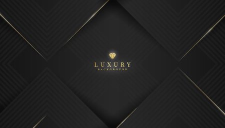 Черный фон с золотыми линиями