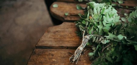 Красивый банный веник