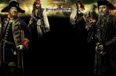 Пираты карибского моря на странных берегах постер