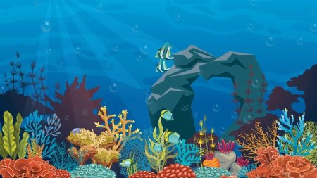 Морское дно мультяшное